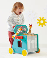 Banc de lucru mobil, Janod, Brico'Kids, Robot, cu 38 accesorii, 18 luni+