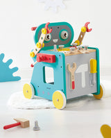 Banc de lucru mobil, Janod, Brico'Kids, Robot, cu 38 accesorii, 18 luni+