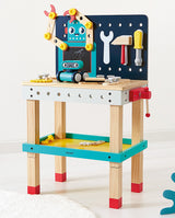 Banc de lucru, Janod, Brico'Kids, Robot, de construit, 60 accesorii, 3 ani+