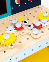 Banc de lucru, Janod, Brico'Kids, Robot, de construit, 60 accesorii, 3 ani+