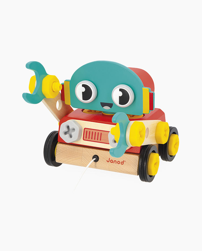 Robot din lemn, Janod, Brico’Kids, 48 piese, 2 ani+