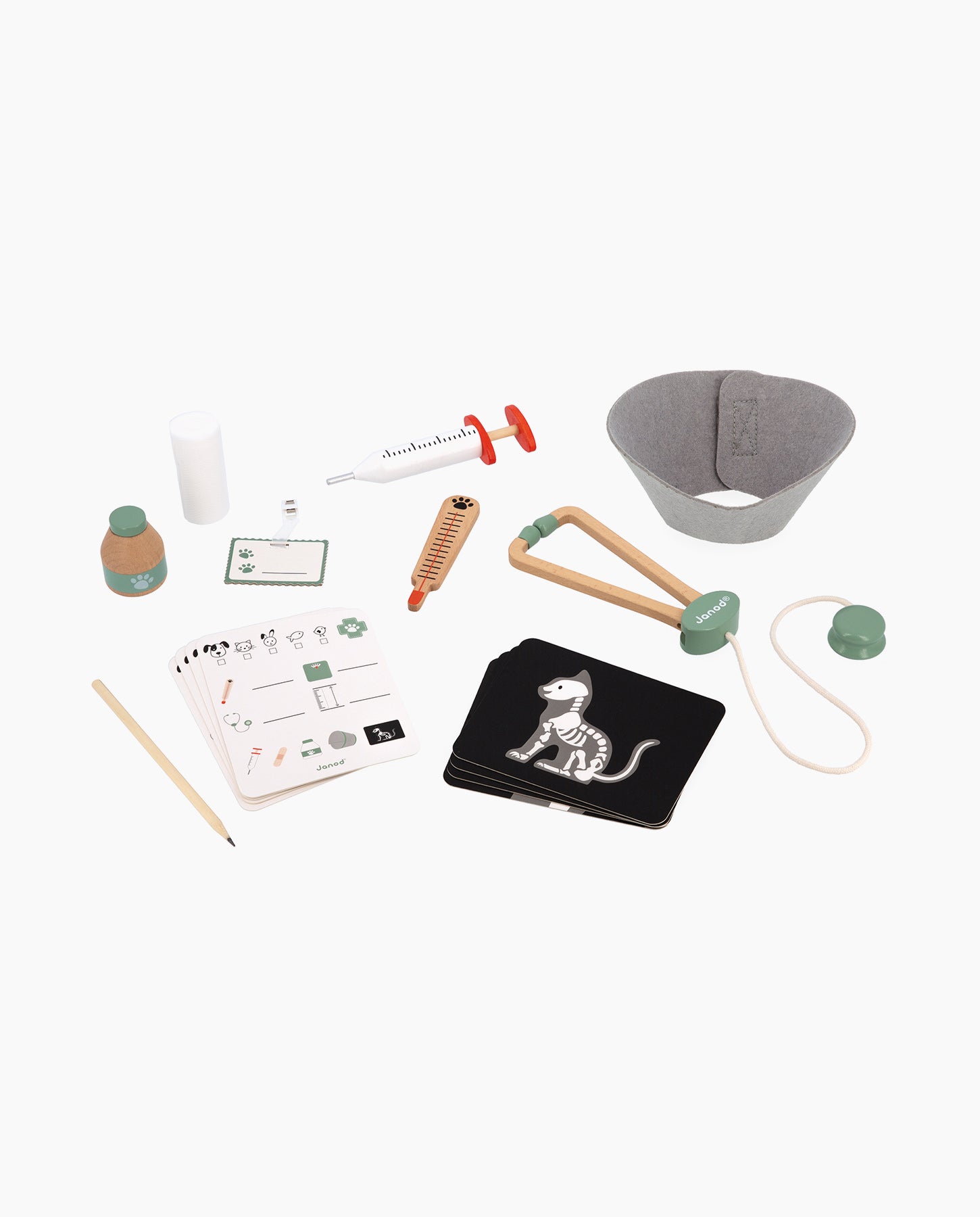Trusa medic veterinar, Janod, cu 16 accesorii, 3 ani+