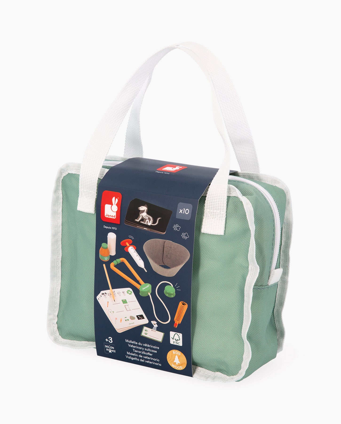 Trusa medic veterinar, Janod, cu 16 accesorii, 3 ani+