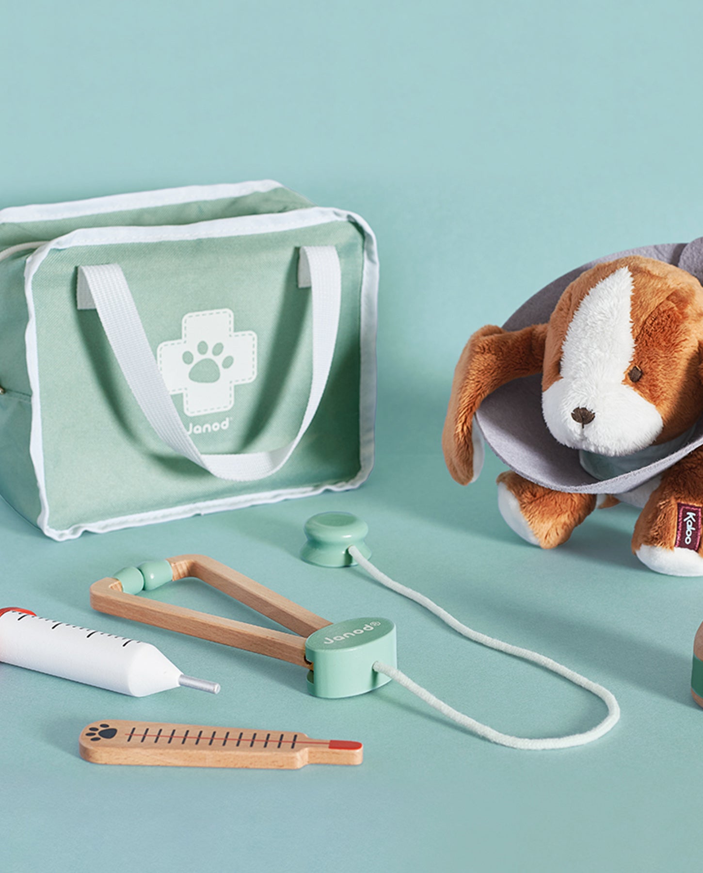 Trusa medic veterinar, Janod, cu 16 accesorii, 3 ani+