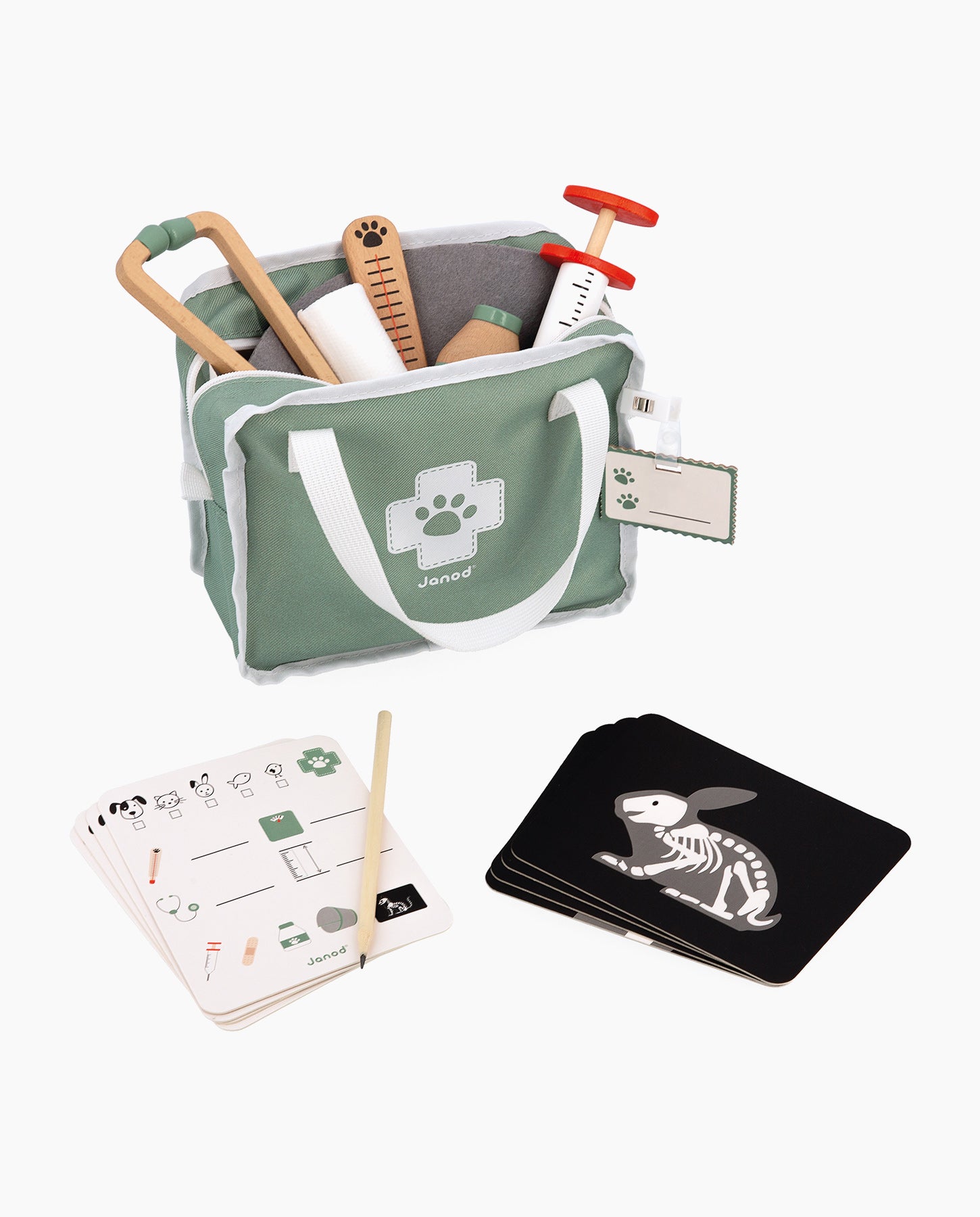 Trusa medic veterinar, Janod, cu 16 accesorii, 3 ani+