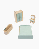 Casuta de papusi din lemn, Janod, 15 accesori, 3 ani+