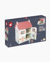 Casuta de papusi din lemn, Janod, 15 accesori, 3 ani+