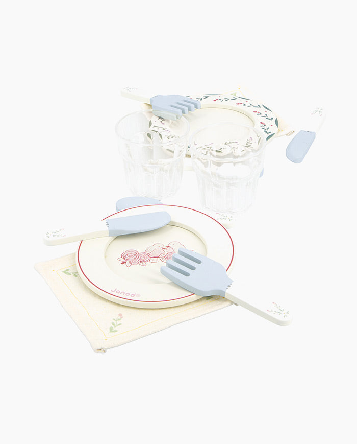 Set de masa, Janod, Shiny Grandma, cu valiza si 24 accesorii, 3 ani+