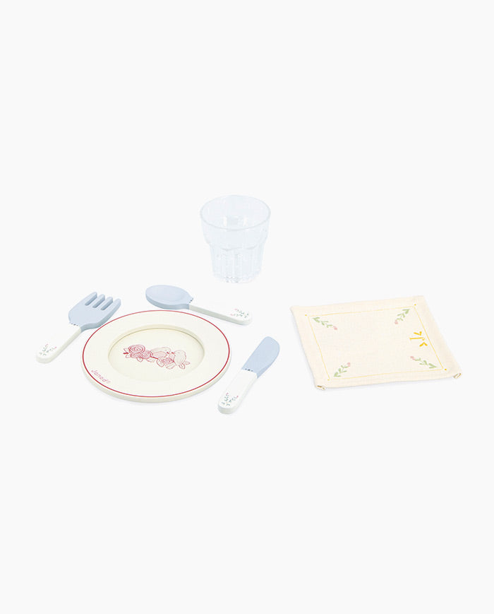 Set de masa, Janod, Shiny Grandma, cu valiza si 24 accesorii, 3 ani+