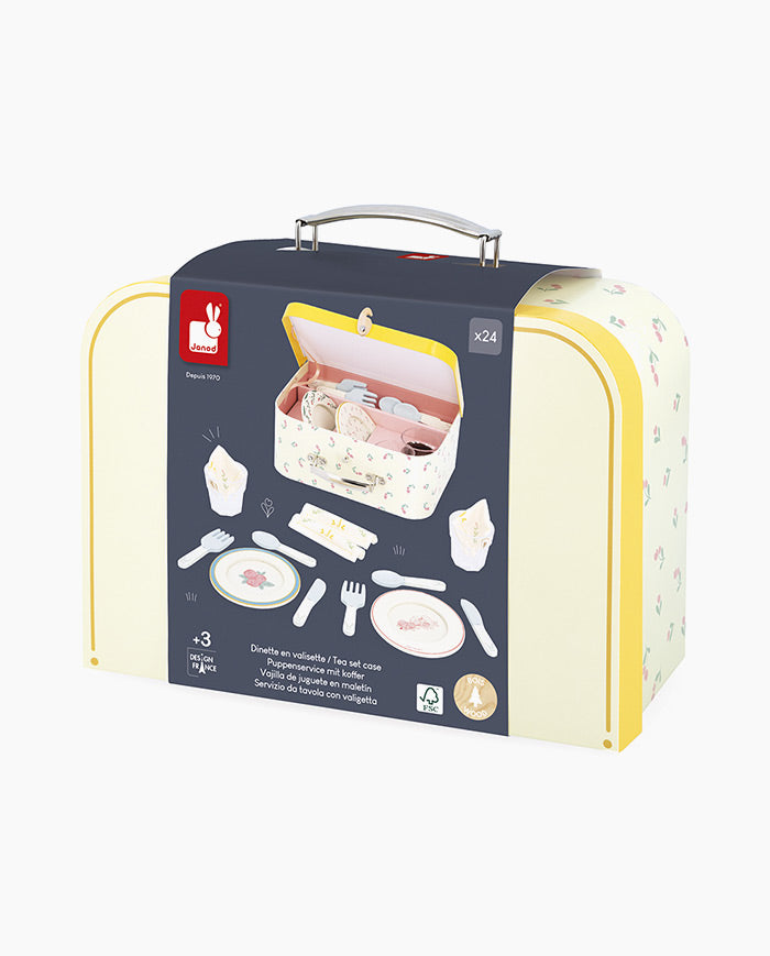 Set de masa, Janod, Shiny Grandma, cu valiza si 24 accesorii, 3 ani+
