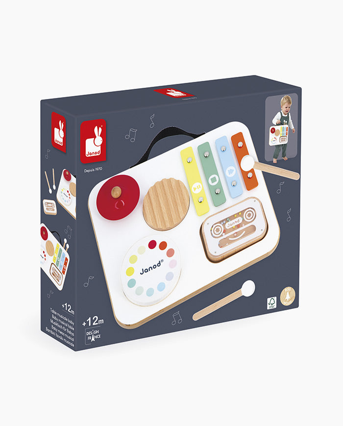 Tablita muzicala din lemn, Janod, Confetti, 12 luni+