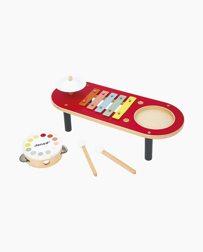 Masuta muzicala din lemn, Janod, Confetti, 18 luni+