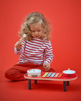 Masuta muzicala din lemn, Janod, Confetti, 18 luni+