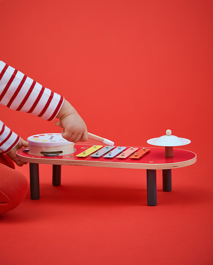 Masuta muzicala din lemn, Janod, Confetti, 18 luni+