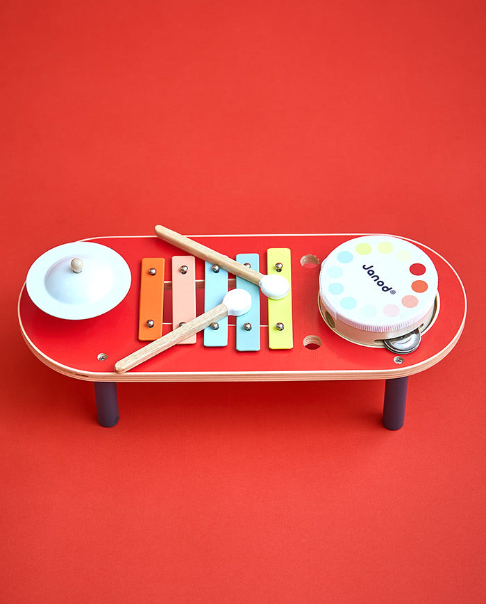 Masuta muzicala din lemn, Janod, Confetti, 18 luni+