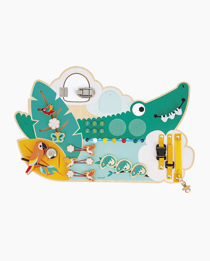 Panou cu activitati, Janod, Tropik, Crocodil, 18 luni+