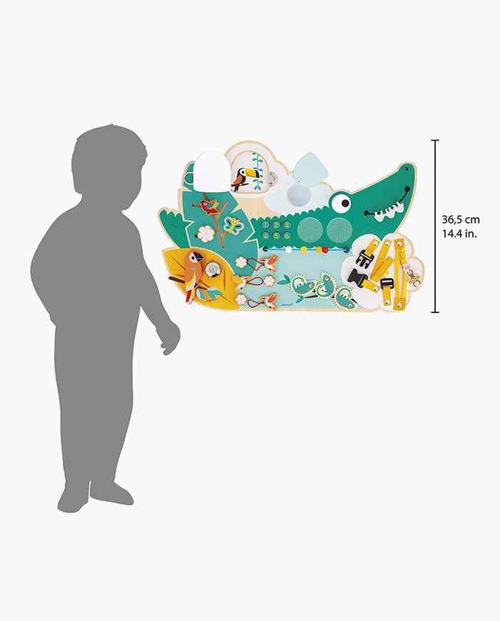 Panou cu activitati, Janod, Tropik, Crocodil, 18 luni+