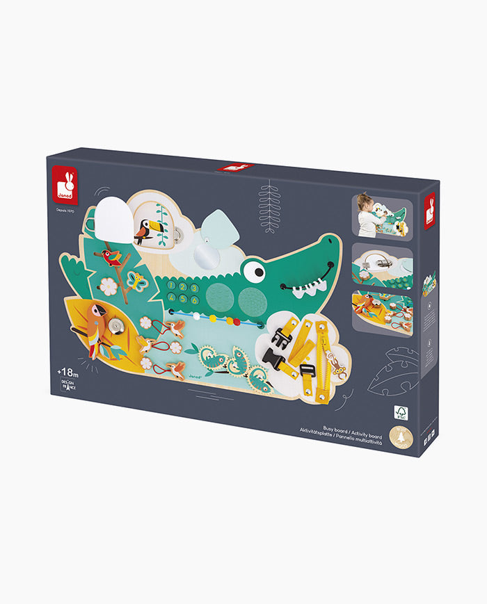 Panou cu activitati, Janod, Tropik, Crocodil, 18 luni+