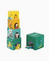 Jucarie de stivuit din lemn, Janod, Tropik, 5 piese, 12 luni+