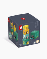 Jucarie de stivuit din lemn, Janod, Tropik, 5 piese, 12 luni+