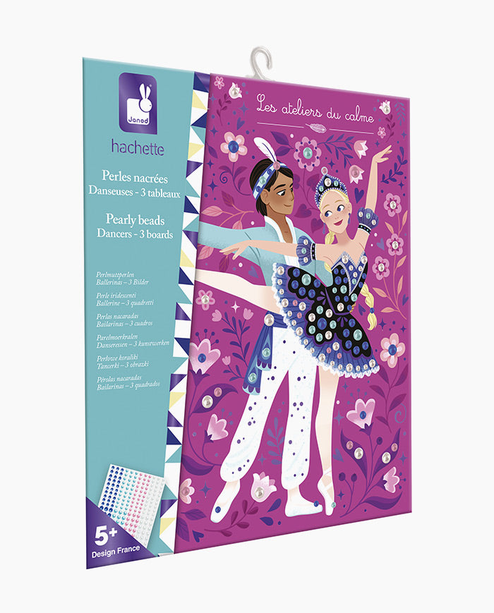 Set creativ cu perle, Janod, Dansatori, 5 ani+