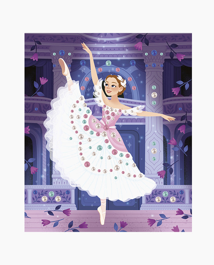 Set creativ cu perle, Janod, Dansatori, 5 ani+