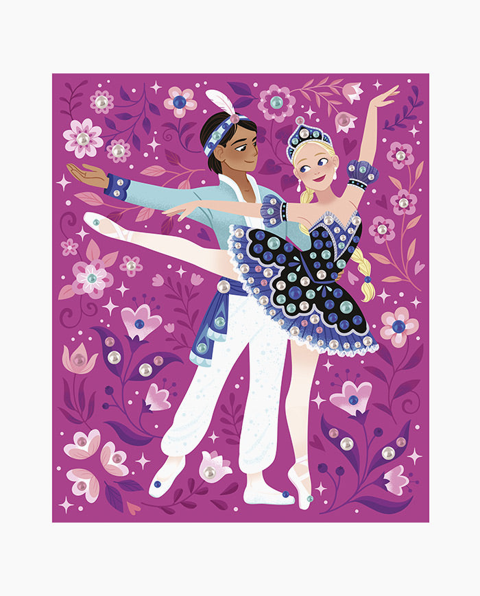 Set creativ cu perle, Janod, Dansatori, 5 ani+