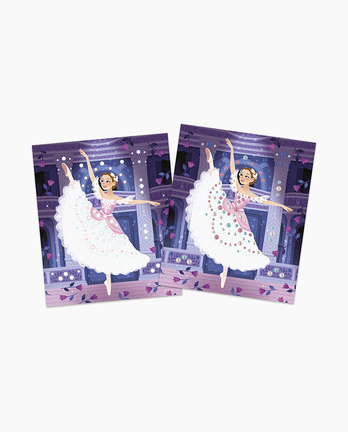 Set creativ cu perle, Janod, Dansatori, 5 ani+