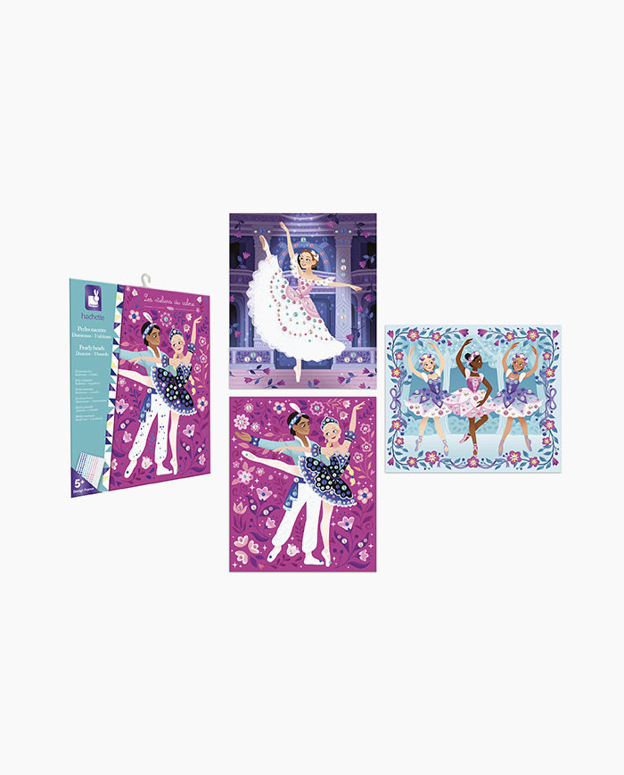 Set creativ cu perle, Janod, Dansatori, 5 ani+