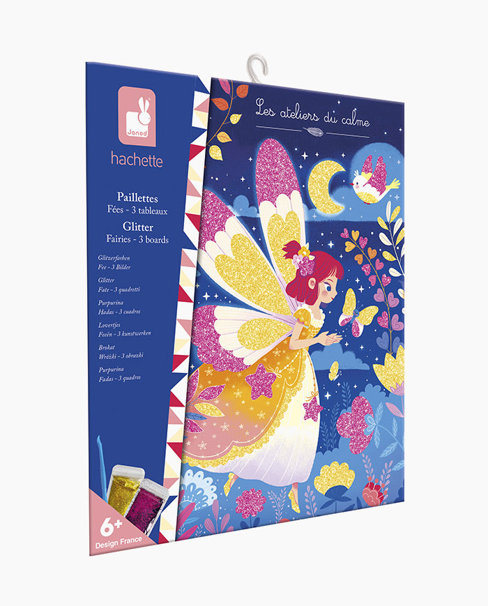 Set creativ, Janod, Zane, cu sclipici, 6 ani+