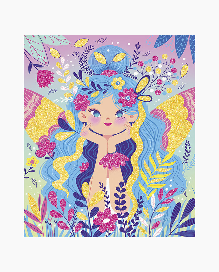 Set creativ, Janod, Zane, cu sclipici, 6 ani+