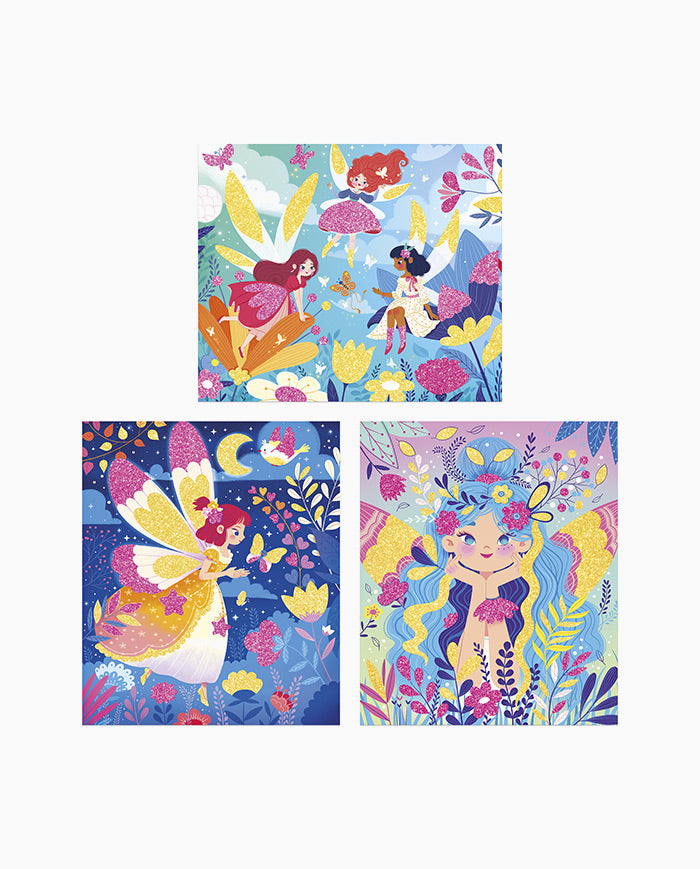 Set creativ, Janod, Zane, cu sclipici, 6 ani+