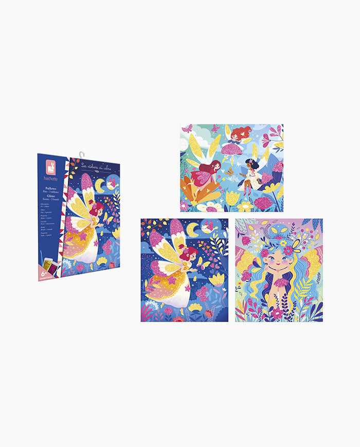 Set creativ, Janod, Zane, cu sclipici, 6 ani+