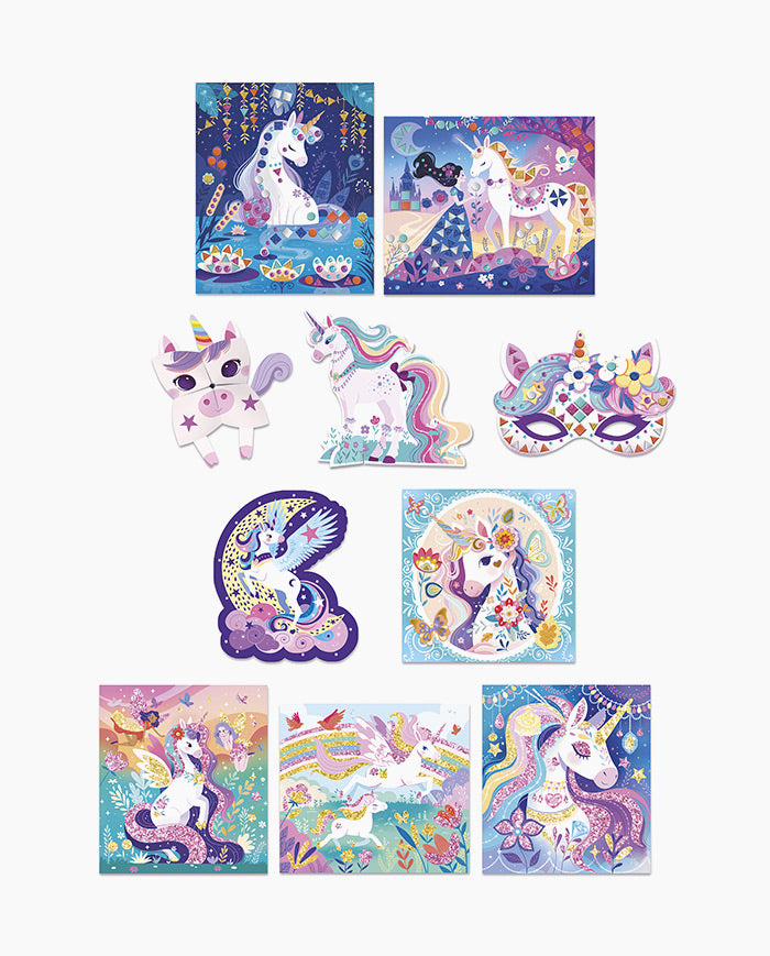 Set pentru creatie, Janod, Unicorn, multi-activitati, 5 ani+