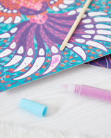 Set creativ glitter, Janod, animale fantastice, 7 ani+