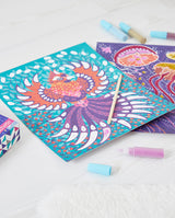 Set creativ glitter, Janod, animale fantastice, 7 ani+