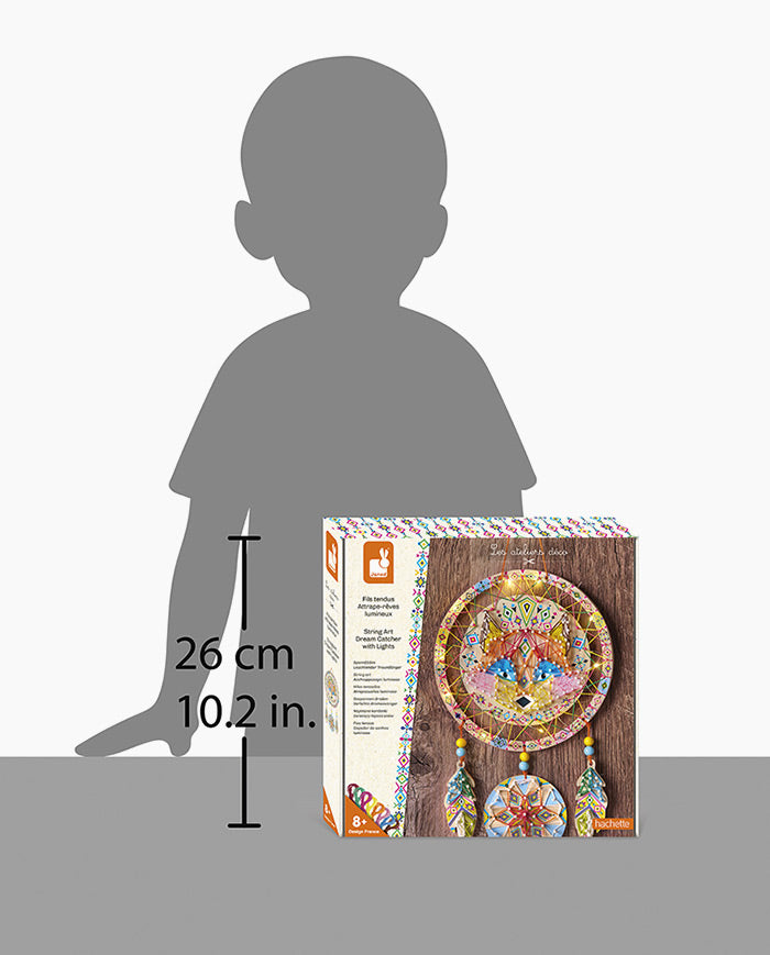 Set creativ, Janod, String Art, Dream Catcher, Vulpita, cu lumini, 8 ani+