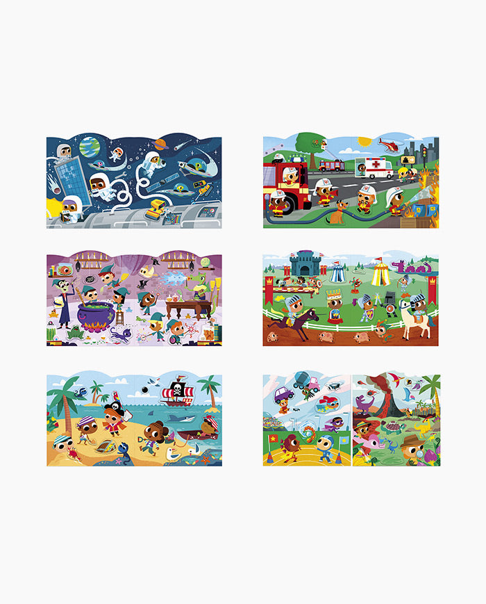 Set creativ, Janod, stickere Aventuri, 3 ani+