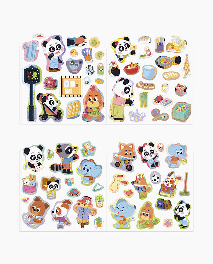 Set creativ, Janod, stickere Ziua mea, 3 ani+
