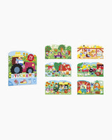 Set creativ, Janod, stickere Ferma, 3 ani+