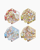 Set Autocolante Cosy, Janod, Camioane mici, 300+ stikere, 14 ani+