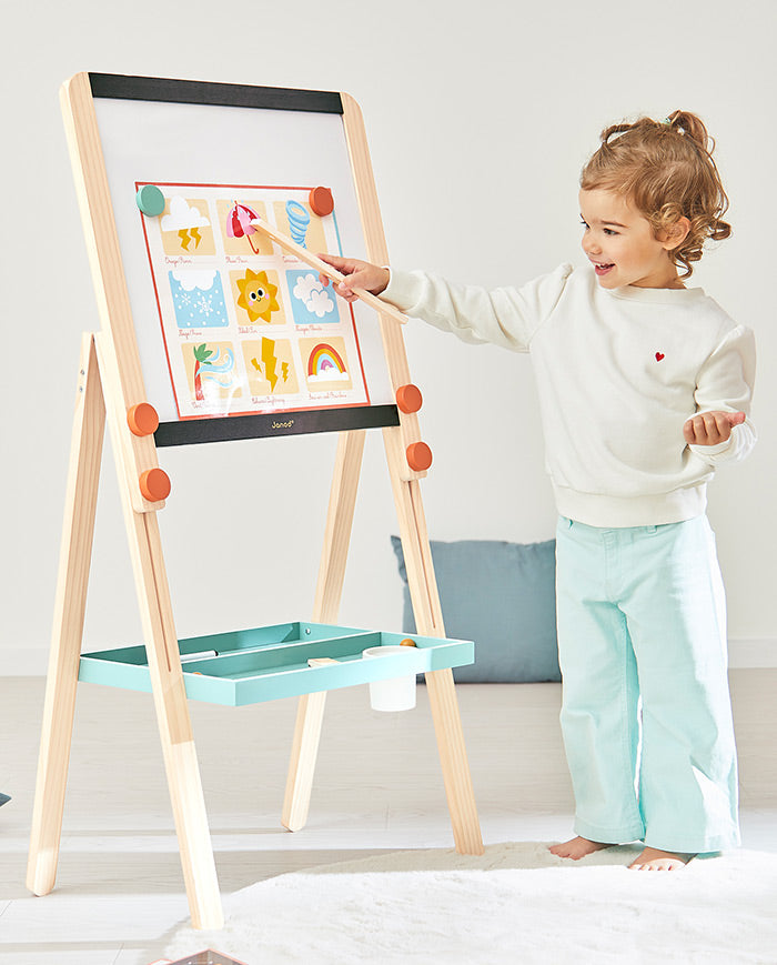 Tablita reglabila din lemn, Janod, 24 piese, 3 ani+