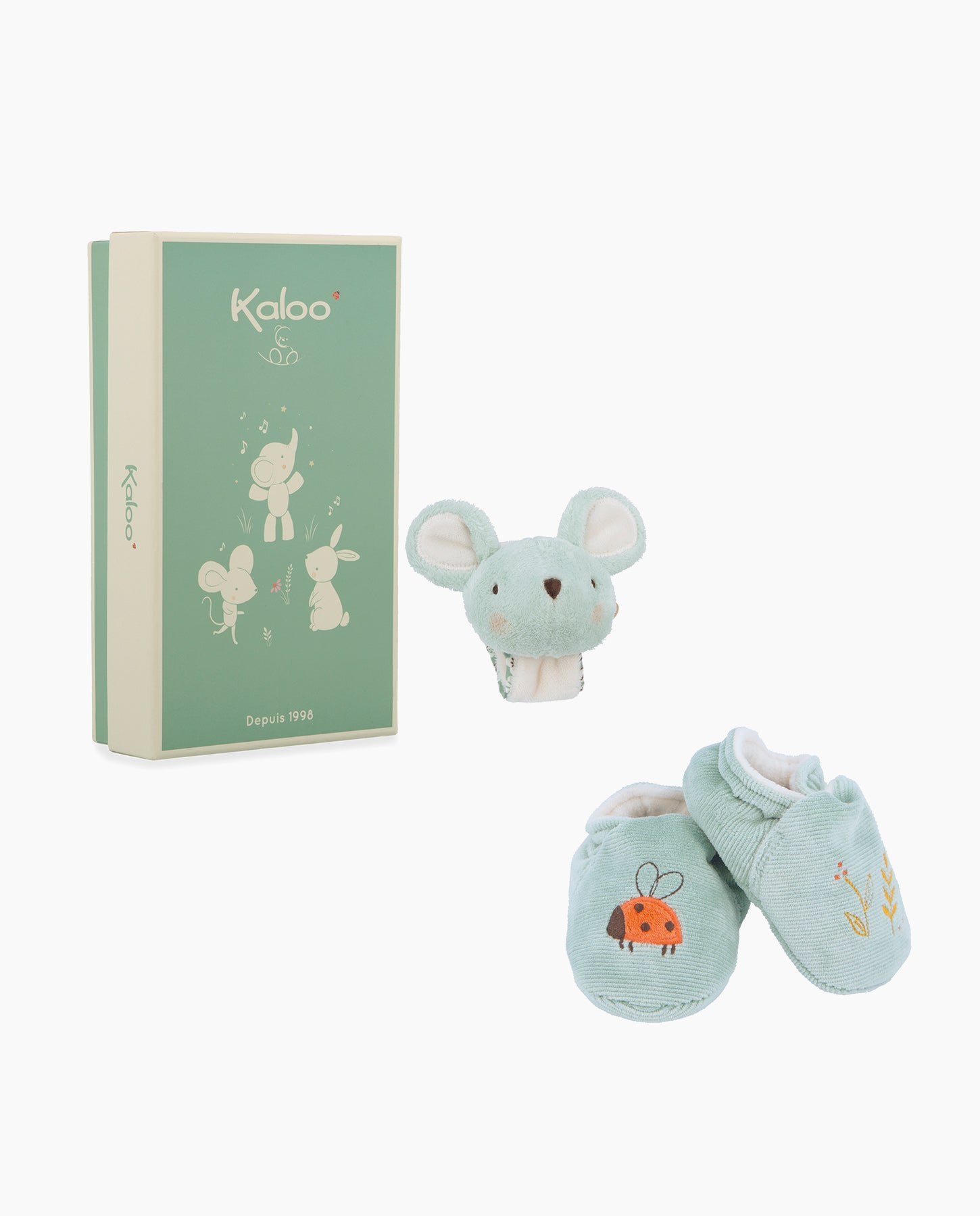 Cutie cadou pentru bebelusi, Kaloo, Botosei si bratara soricel