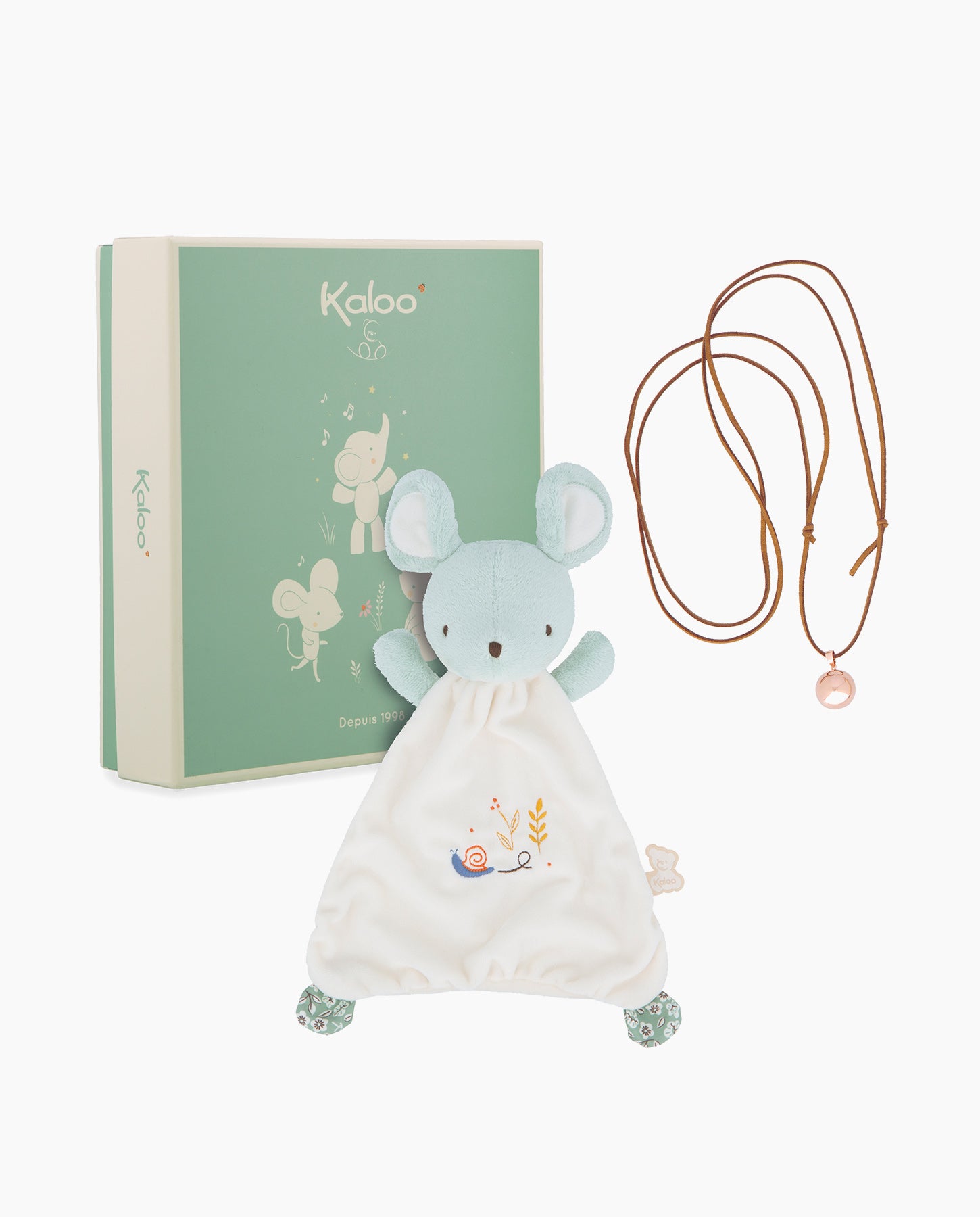 Cutie cadou pentru bebelusi, Kaloo, Bola si doudou soricel