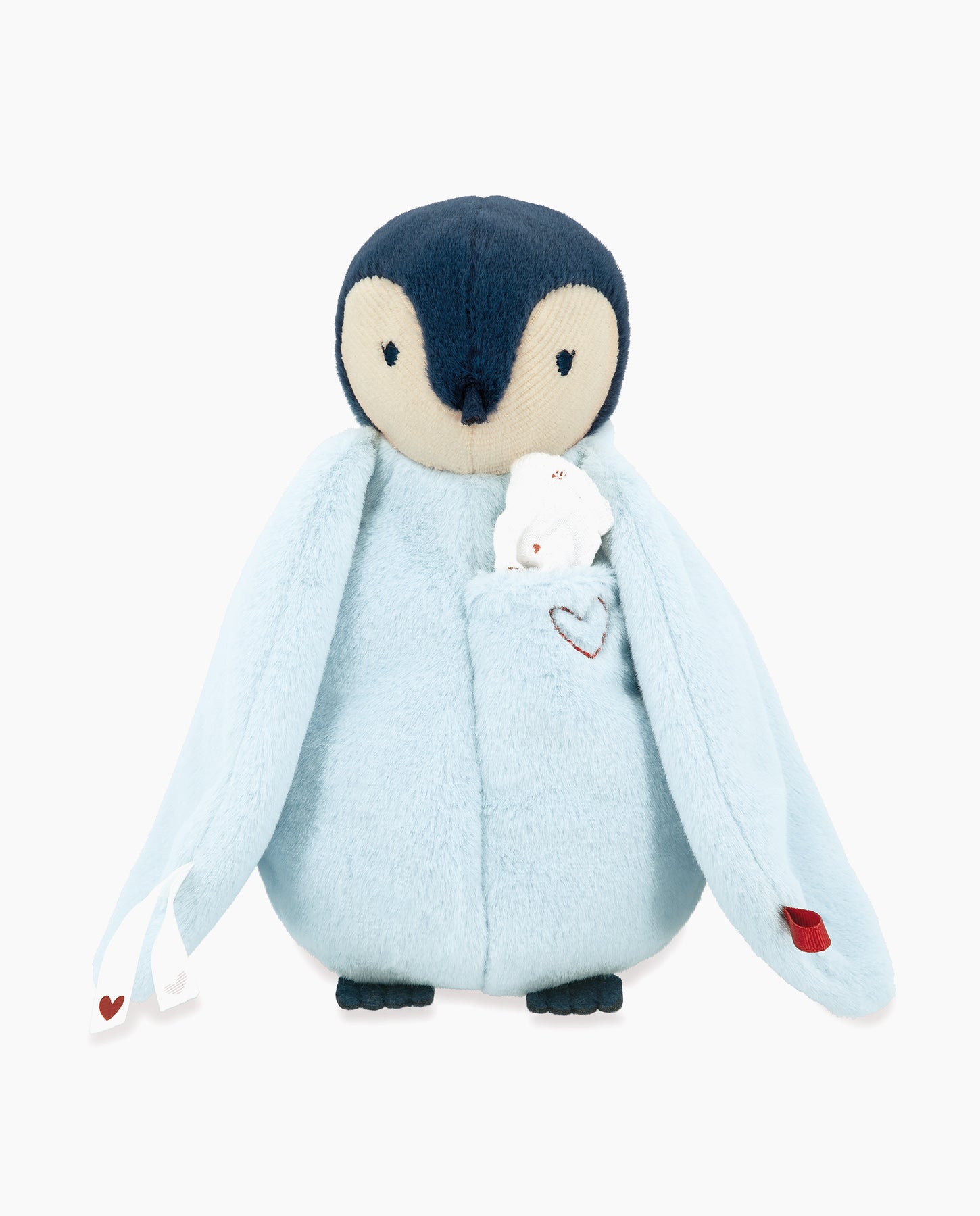 Jucarie din plus, Kaloo, pinguin cu batista, albastru, 20 cm