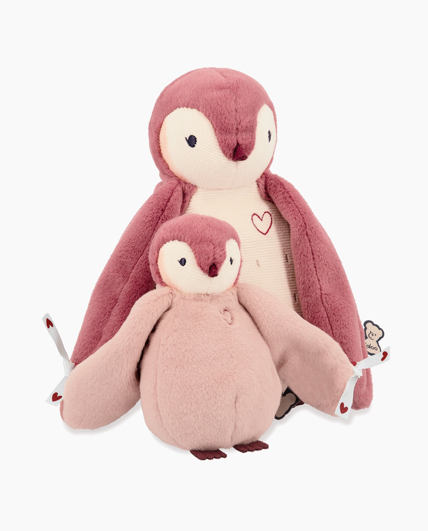 Set 2 pinguini din plus, Kaloo, roz