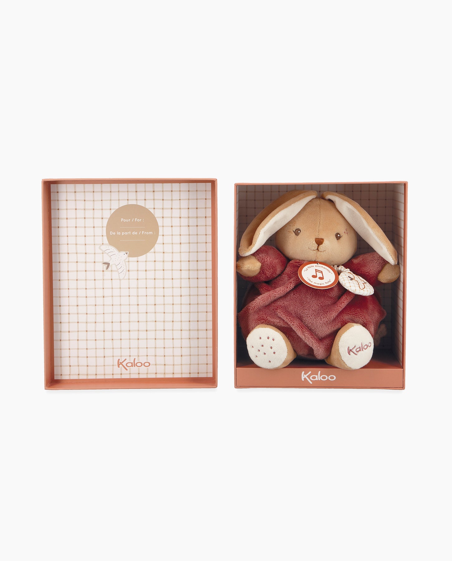 Iepuras de plus, Kaloo, Patapouf, cu sunete, 17 cm