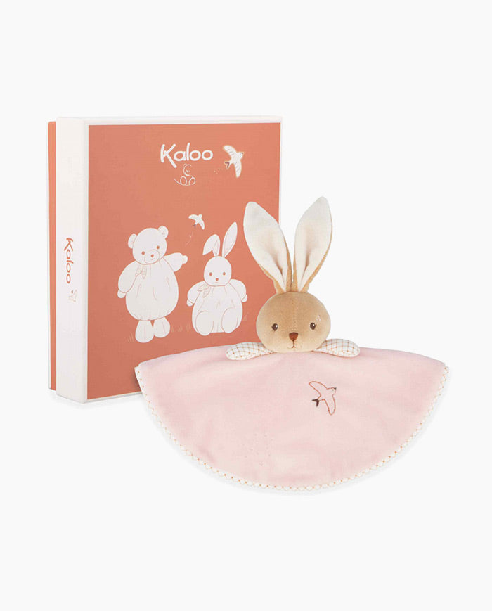 Jucarie doudou, Kaloo, Iepuras roz, 26 cm