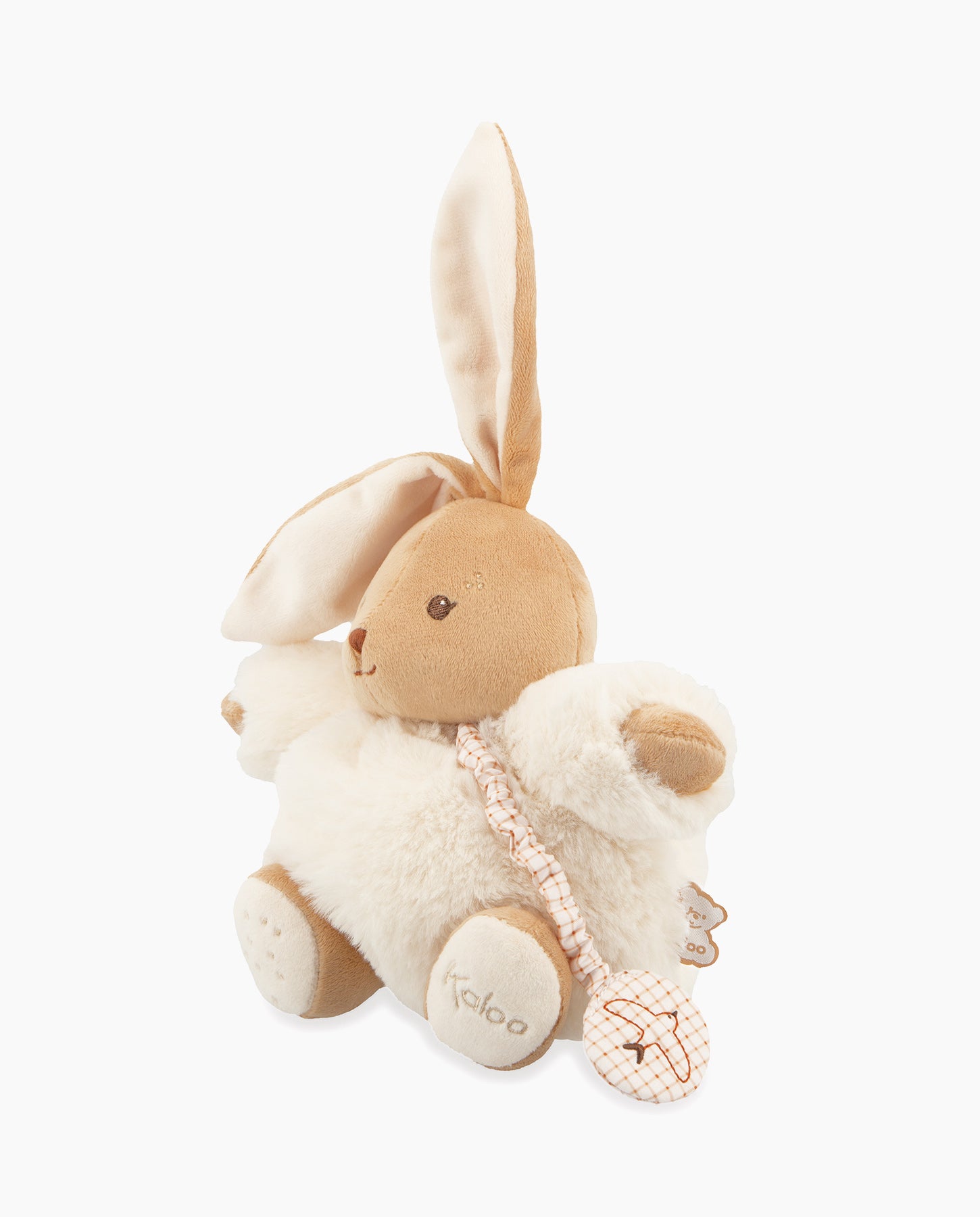 Iepuras de plus, Kaloo, Patapouf, cream, cu sunete, 17 cm