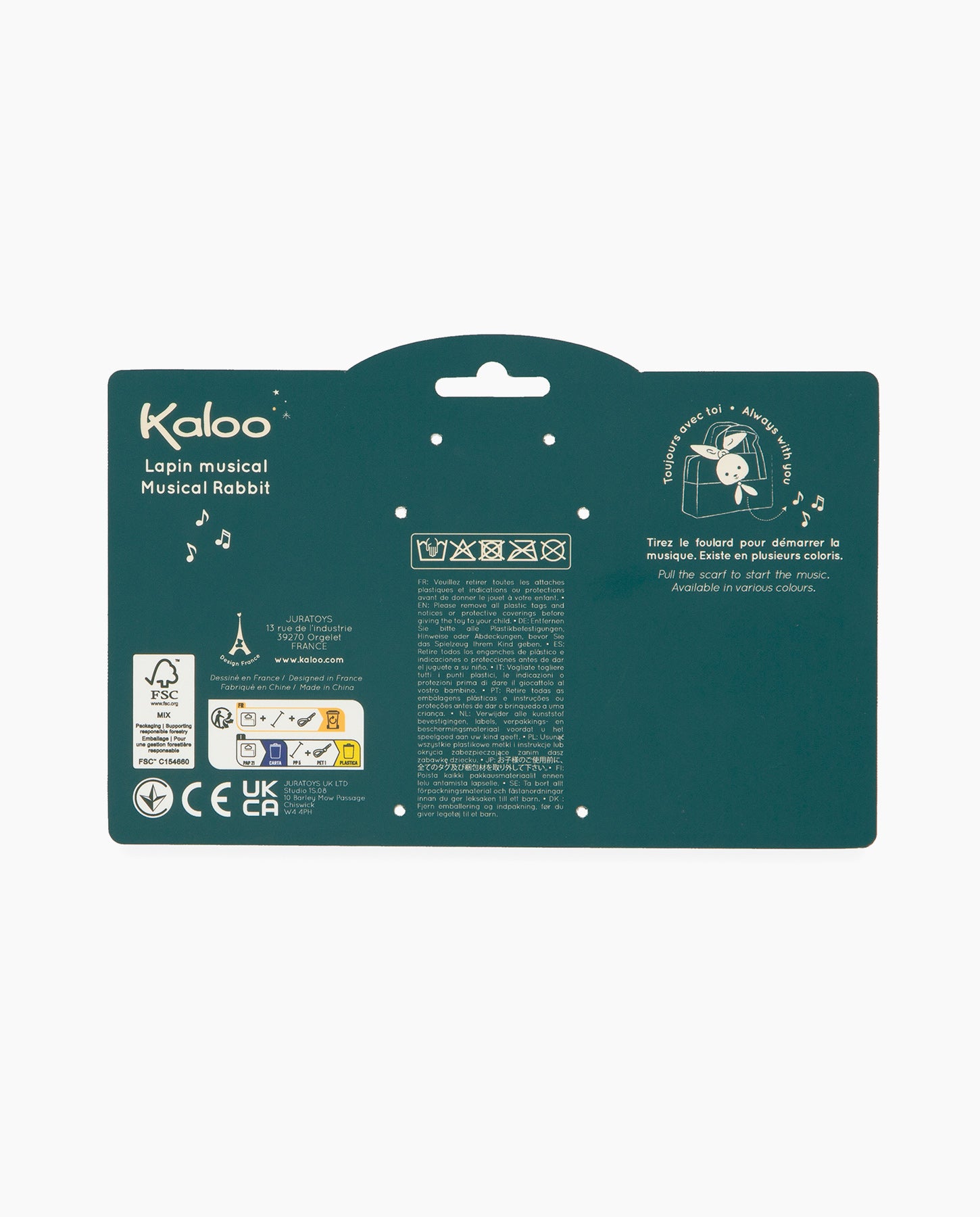 Jucarie muzicala, Kaloo, Iepuras de plus, Maro